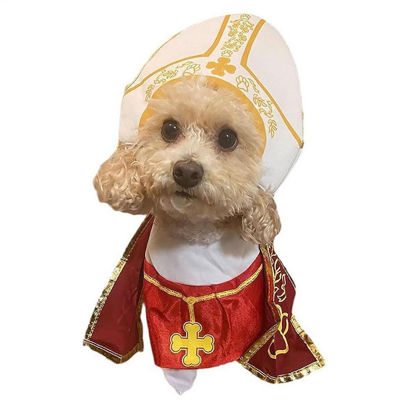 Dog Pope Costume Dog Robe Hat Costume Funny Cute Puppy Apparel For Holidays Events Festival Entertainment Performance Cosplay CHINA
Dog Pope Costume Dog Robe Hat Costume Funny Cute Puppy Apparel For Holidays Events Festival Entertainment Performance Cosplay CHINA