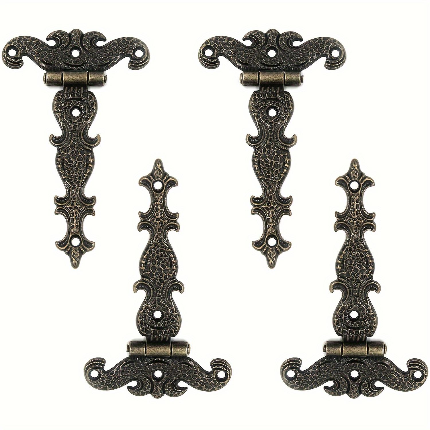 4/8 Piece T-Hinge, Zinc Alloy Vintage Bronze Decorative T-Shape with Hinges Door Hinge, Includes Screws 4pcs
4/8 Piece T-Hinge, Zinc Alloy Vintage Bronze Decorative T-Shape with Hinges Door Hinge, Includes Screws 4pcs