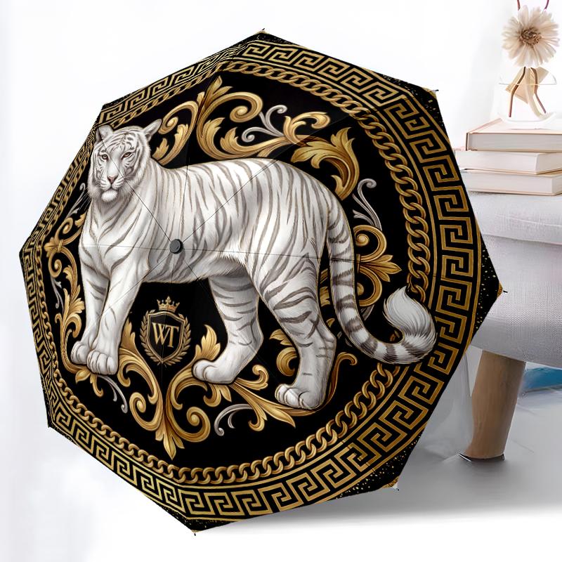 1pc Sturdy 8-Bone Auto Umbrella, Majestic Tigers Umbrella, Digital Printed, Foldable Umbrella for On-the-Go Outdoor Use
1pc Sturdy 8-Bone Auto Umbrella, Majestic Tigers Umbrella, Digital Printed, Foldable Umbrella for On-the-Go Outdoor Use