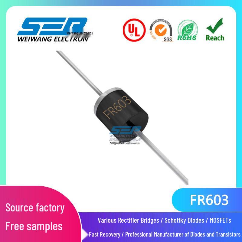 SEP FR603 R-6 200V 6A Rectifier Diode
SEP FR603 R-6 200V 6A Rectifier Diode