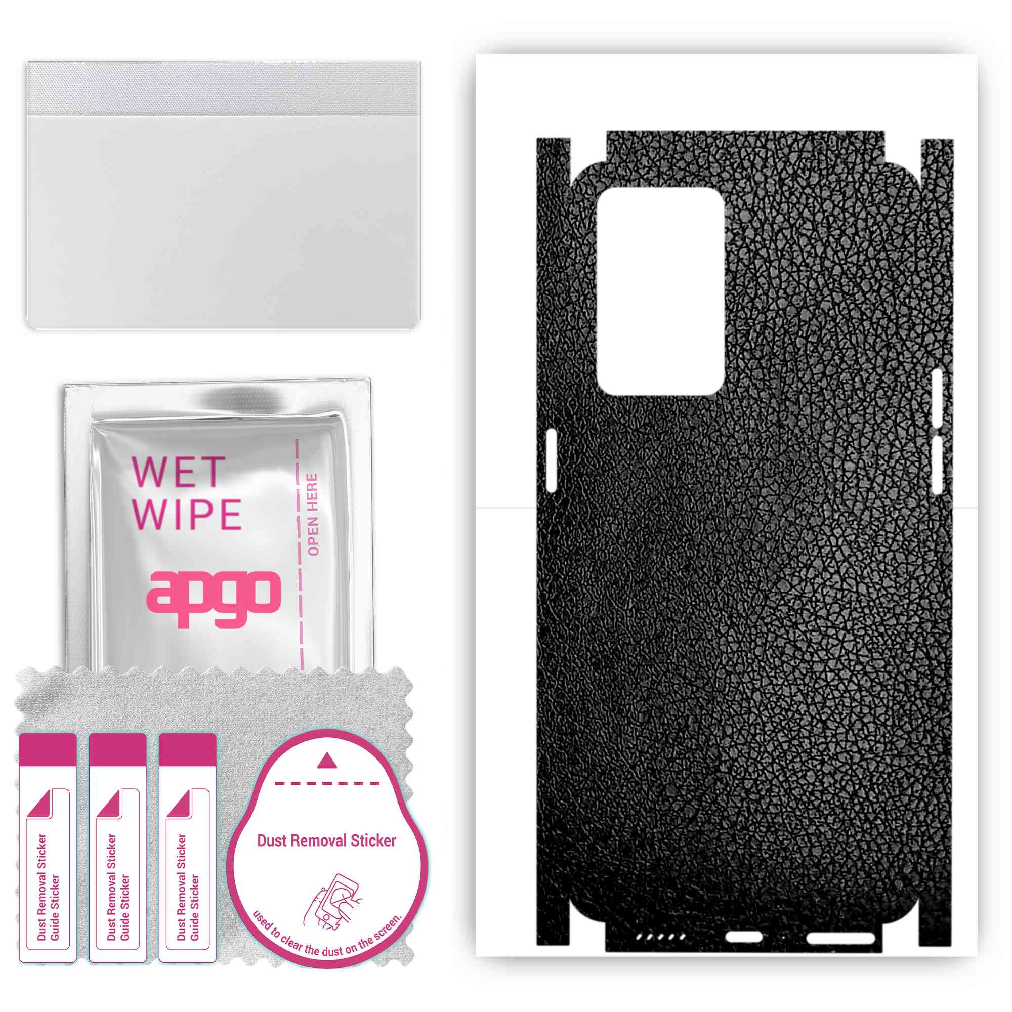 apgo Protective Skin Sticker for the back+sides compatible with Oppo Reno7 PRO, Full Wrap Film, Foil, Vinyl - Pattern Black Leather
apgo Protective Skin Sticker for the back+sides compatible with Oppo Reno7 PRO, Full Wrap Film, Foil, Vinyl - Pattern Black Leather