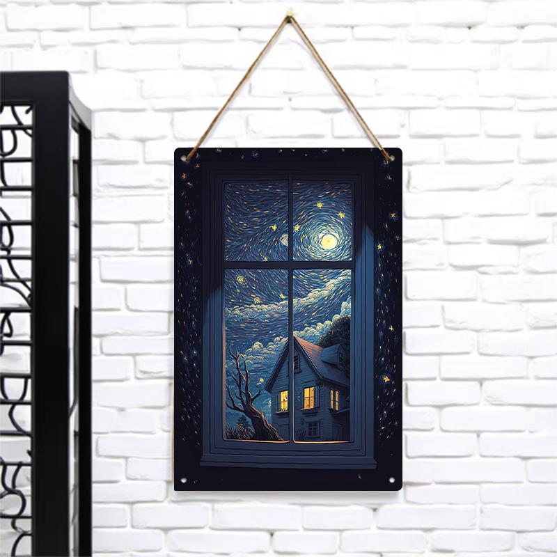 Van Gogh Starry Night Window Scene Metal Wall Art Decor for Living Room Bedroom Study Room Home Decoration 7.9x11.8In(20x30cm)
Van Gogh Starry Night Window Scene Metal Wall Art Decor for Living Room Bedroom Study Room Home Decoration 7.9x11.8In(20x30cm)