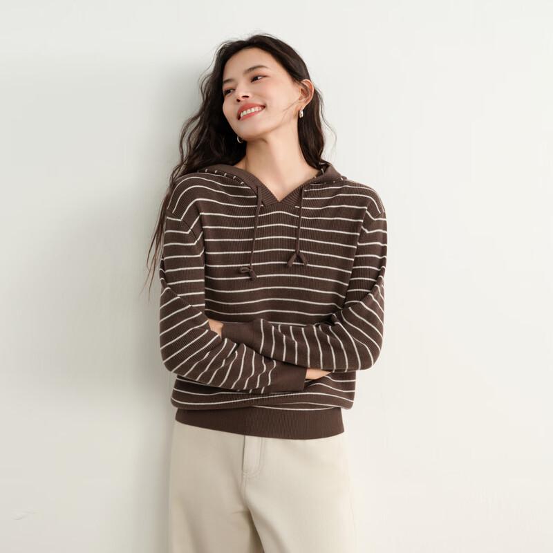 Elva Island Women s Striped Hooded Knit Sweater M
Elva Island Women s Striped Hooded Knit Sweater M