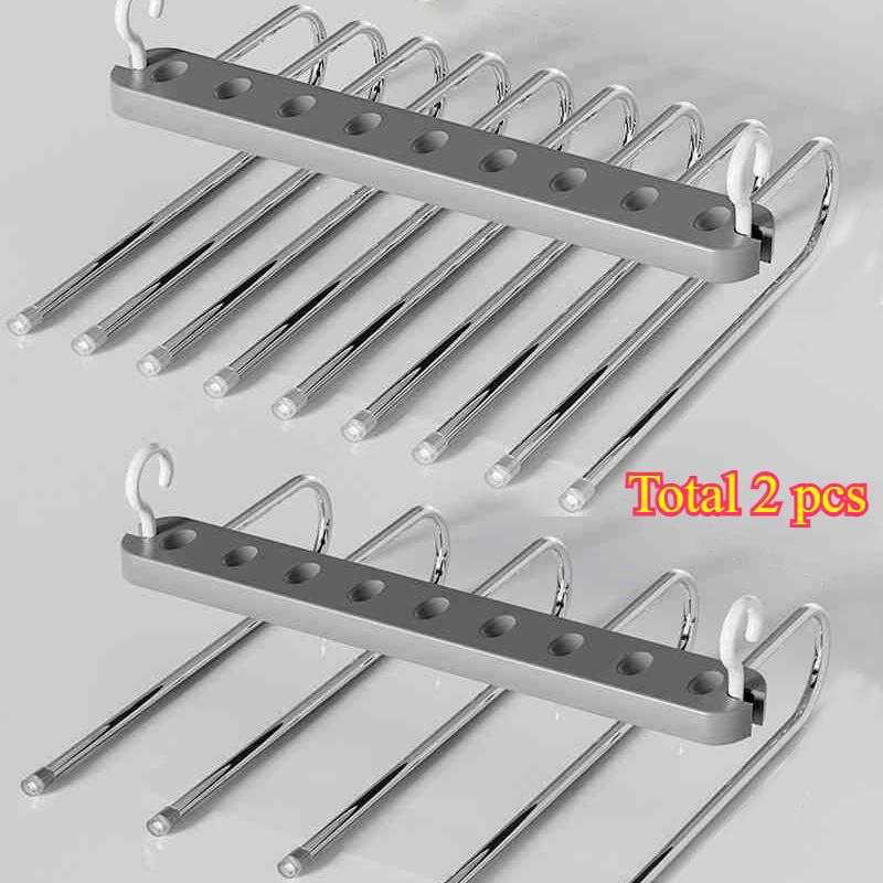 2pcs Multi-Layer Metal Pants Hangers with Non-Slip Clips | Space-Saving Closet Organizer Storage Rack for Trousers сірий колір
2pcs Multi-Layer Metal Pants Hangers with Non-Slip Clips | Space-Saving Closet Organizer Storage Rack for Trousers сірий колір