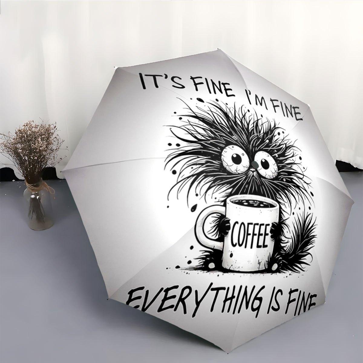 Automatic Folding Umbrella A messy-haired creature holding a coffee mug with text. Portable collapsible design, casual outdoor (as the picture,Iron&8K)
Automatic Folding Umbrella A messy-haired creature holding a coffee mug with text. Portable collapsible design, casual outdoor (as the picture,Iron&8K)