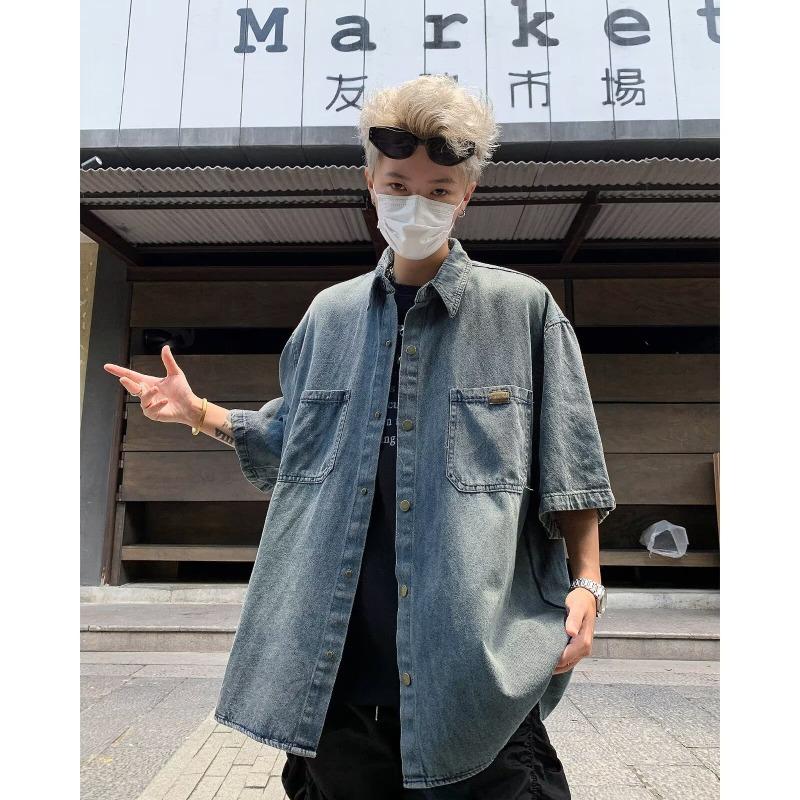 Men s Oversized Washed Denim Short Sleeve Shirt - Casual Button Down with Chest Pockets M чорний
Men s Oversized Washed Denim Short Sleeve Shirt - Casual Button Down with Chest Pockets M чорний