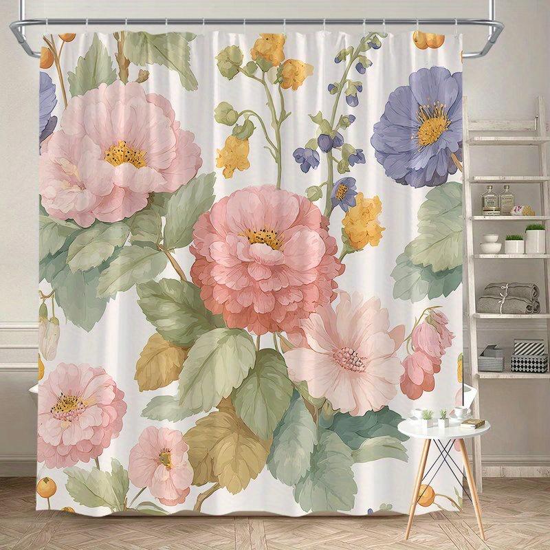 1Pc Lush Peony And Flower Pattern Shower Curtain, Polyester Fabric, Machine Washable, Suitable For Bathroom Decoration W60H190(CM)-1 Pcs
1Pc Lush Peony And Flower Pattern Shower Curtain, Polyester Fabric, Machine Washable, Suitable For Bathroom Decoration W60H190(CM)-1 Pcs
