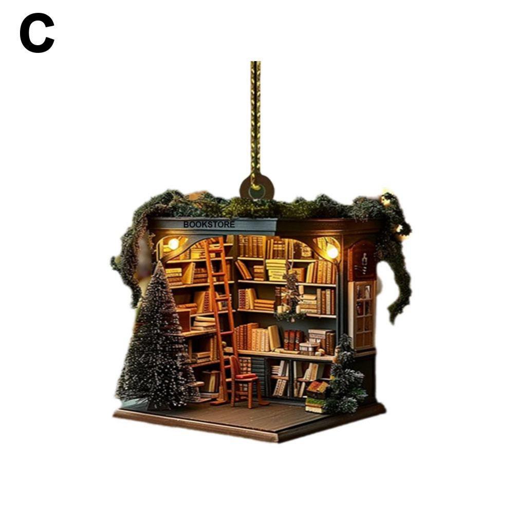 Christmas Bookstore Ornament 2D Acrylic Christmas Tree Stacked Book Store Hanging Pendant with Lanyard Party Festival Home Decor
Christmas Bookstore Ornament 2D Acrylic Christmas Tree Stacked Book Store Hanging Pendant with Lanyard Party Festival Home Decor