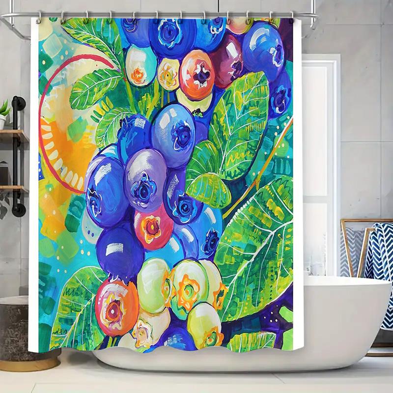 Blueberries Shower Curtain Botanical Fruit Pattern Bathroom Decor Farmhouse Home Kitchen Wall Art Modern Style Washable Fabric W60H190(CM)-1 Pcs
Blueberries Shower Curtain Botanical Fruit Pattern Bathroom Decor Farmhouse Home Kitchen Wall Art Modern Style Washable Fabric W60H190(CM)-1 Pcs