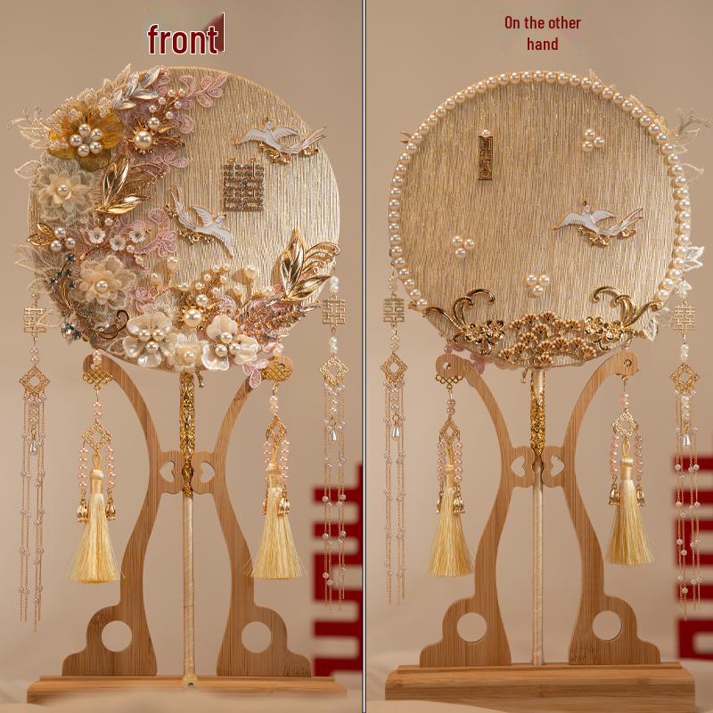 Pink Handmade Xiuhe Wedding Ceremony Fan DIY Kit - Chinese Classical Bride Accessory Material Pack - DIY
Pink Handmade Xiuhe Wedding Ceremony Fan DIY Kit - Chinese Classical Bride Accessory Material Pack - DIY