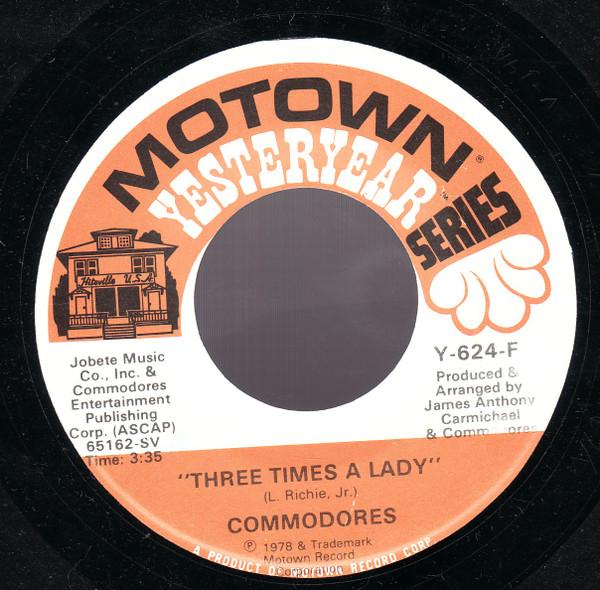 7inch Record COMMODORES - Three Times A Lady / Too Hot Ta Tro Y624F MOTOWN US Soul/Funk Used
7inch Record COMMODORES - Three Times A Lady / Too Hot Ta Tro Y624F MOTOWN US Soul/Funk Used