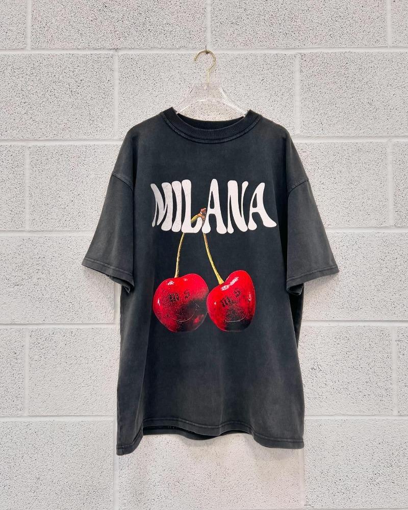 High street fruit letter print short sleeve oversized cotton T-shirt Men Y2k Street style summer top Harajuku loose couple shirt M
High street fruit letter print short sleeve oversized cotton T-shirt Men Y2k Street style summer top Harajuku loose couple shirt M