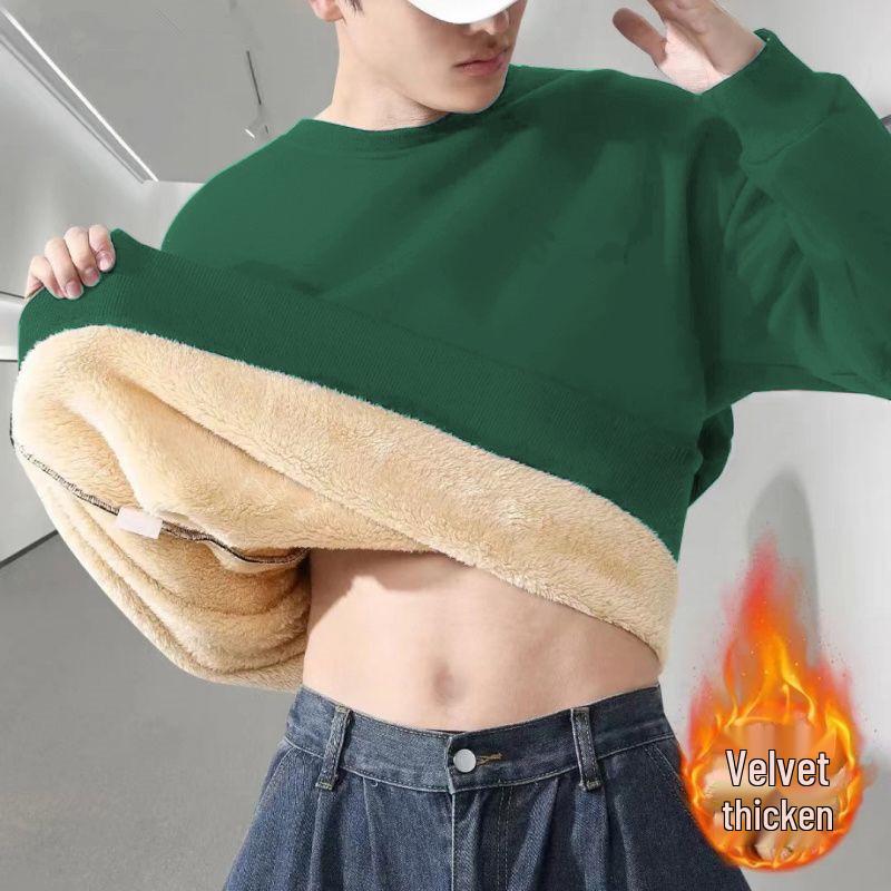 Teen Boys Fleece-Lined Winter Hoodie, Round Neck, Thickened Lambswool Top, 2025 New Style L (110-132 lbs)
Teen Boys Fleece-Lined Winter Hoodie, Round Neck, Thickened Lambswool Top, 2025 New Style L (110-132 lbs)