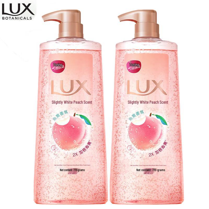 LUX White Peach Scent Bubbly Toning Shower Gel
LUX White Peach Scent Bubbly Toning Shower Gel