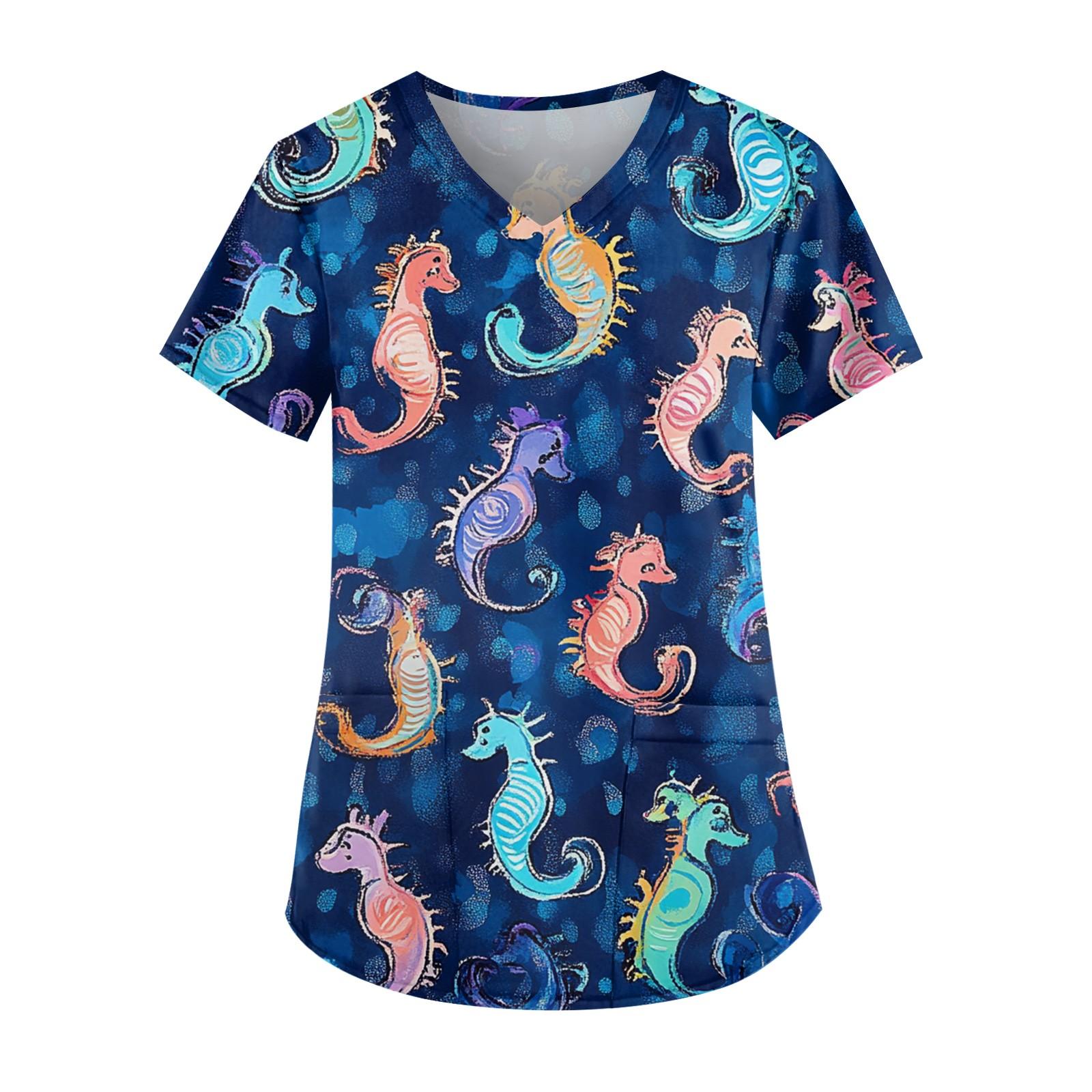 Робоча уніформа з друкованим малюнком великого розміру Топи для жінок з V-подібним вирізом і короткими рукавами Веселі футболки Робочий одяг Футболка з кишенями XXXXL
Робоча уніформа з друкованим малюнком великого розміру Топи для жінок з V-подібним вирізом і короткими рукавами Веселі футболки Робочий одяг Футболка з кишенями XXXXL