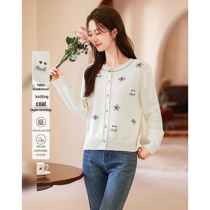 Petite Floral Embroidered Knit Cardigan One Size
Petite Floral Embroidered Knit Cardigan One Size