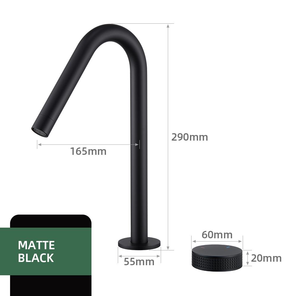 Матово-черный смеситель для раковины, рифленая ручка, поворотный излив на 360 градусов, два отверстия, настольный смеситель для раковины, ванная комната, широкий смеситель
Матово-черный смеситель для раковины, рифленая ручка, поворотный излив на 360 градусов, два отверстия, настольный смеситель для раковины, ванная комната, широкий смеситель