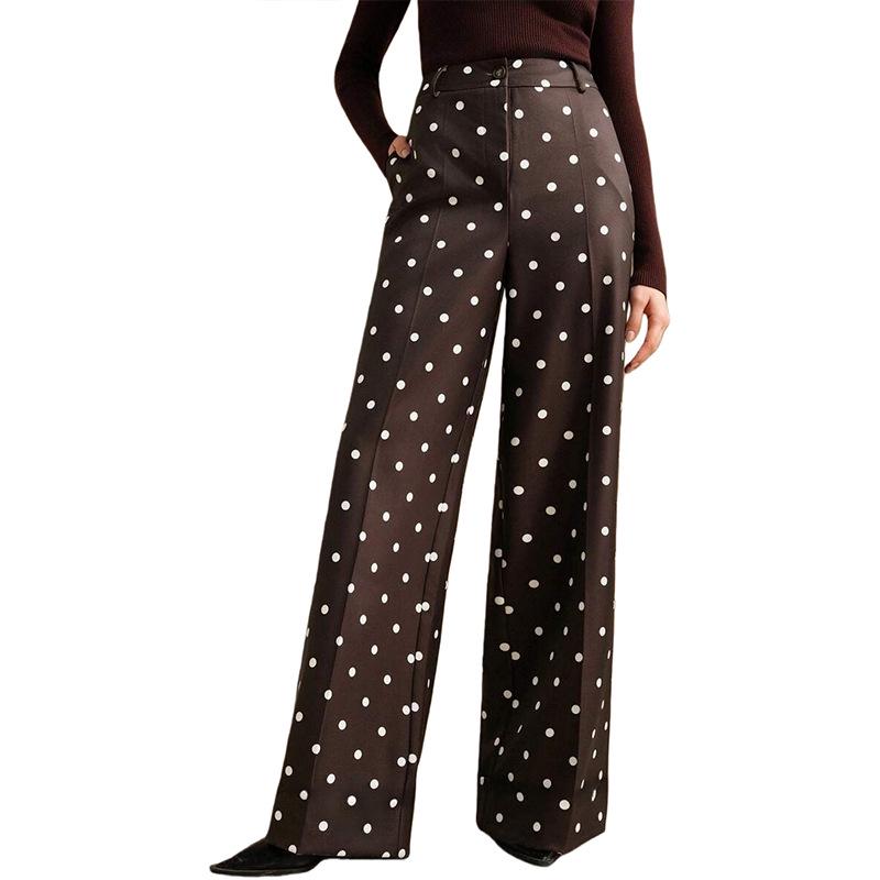 European & American Retro Polka Dot High Waist Wide Leg Casual Pants for Women M
European & American Retro Polka Dot High Waist Wide Leg Casual Pants for Women M
