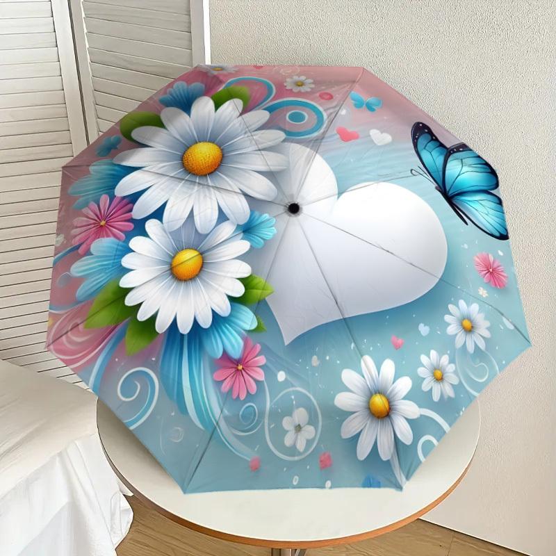 1pc Floral Heart Butterfly Design Umbrella with Plastic Handle,Suitable for All Seasons Home Travel Outdoor UmbrellaDD992
1pc Floral Heart Butterfly Design Umbrella with Plastic Handle,Suitable for All Seasons Home Travel Outdoor UmbrellaDD992