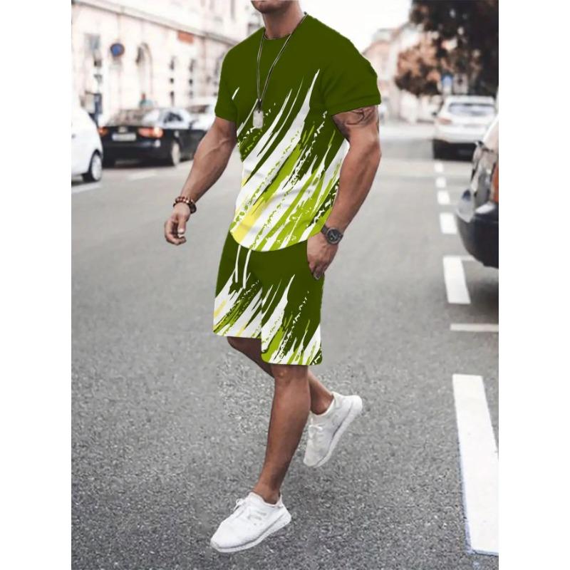 Men s Summer Contrast Color Geometric Print Short Sleeve T-Shirt Set S
Men s Summer Contrast Color Geometric Print Short Sleeve T-Shirt Set S