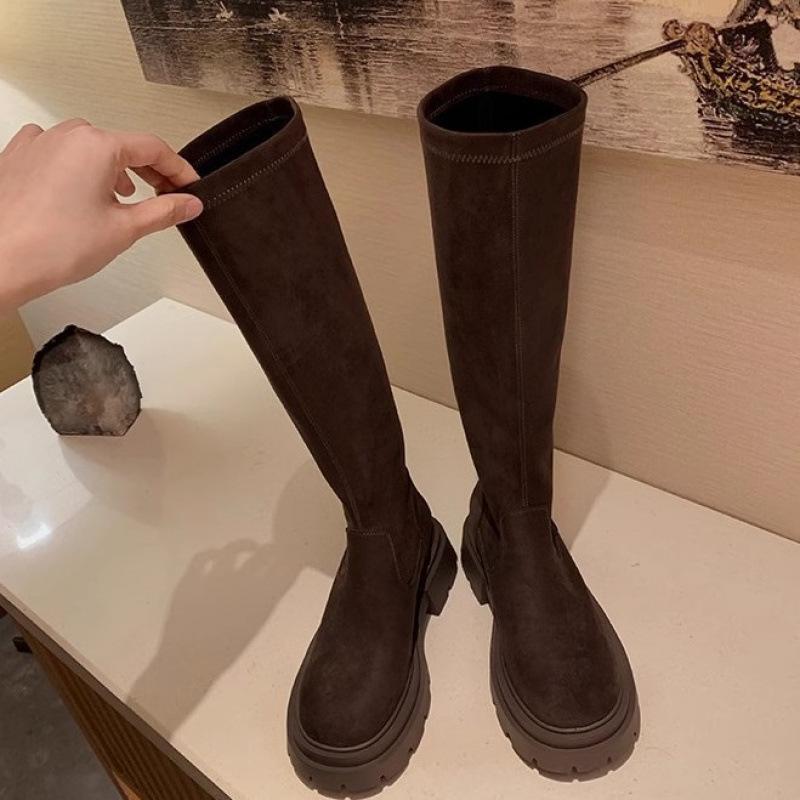 Коровья кожа~ Сапоги Женские на толстой подошве Маленькие облегающие сапоги-рыцари Эластичная замша Сапоги выше колена 40
Коровья кожа~ Сапоги Женские на толстой подошве Маленькие облегающие сапоги-рыцари Эластичная замша Сапоги выше колена 40