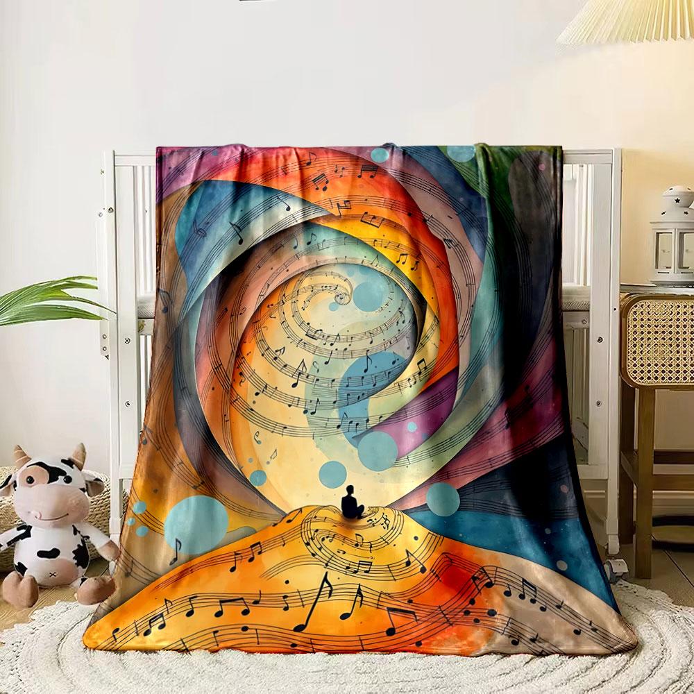 Spiraling rainbow swirls interwoven with musical notes and a seated figure. for all seasons blanket lunch break throw gift 80cm x 120cm
Spiraling rainbow swirls interwoven with musical notes and a seated figure. for all seasons blanket lunch break throw gift 80cm x 120cm