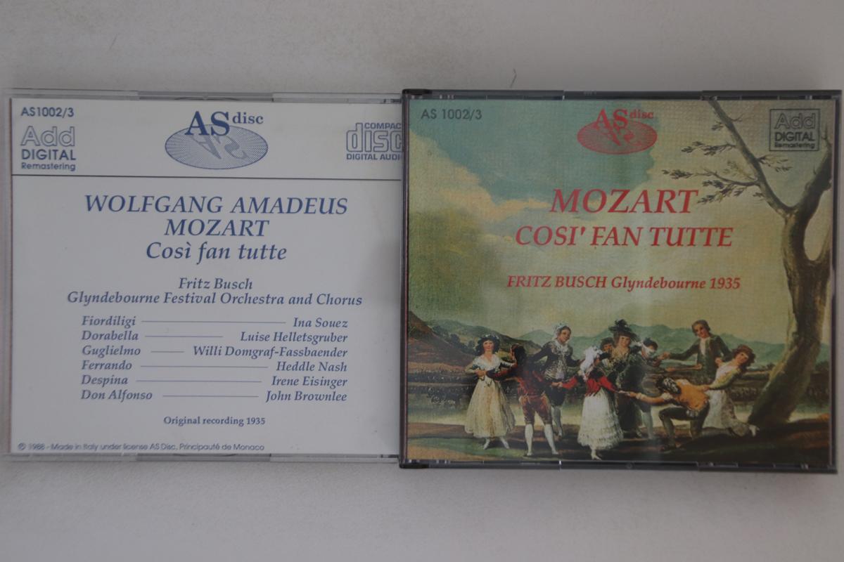 CD FRITZ BUSCH - Mozart Cosi Fan Tutte AS10023 ASDISC 1988 Italy Classical Used
CD FRITZ BUSCH - Mozart Cosi Fan Tutte AS10023 ASDISC 1988 Italy Classical Used