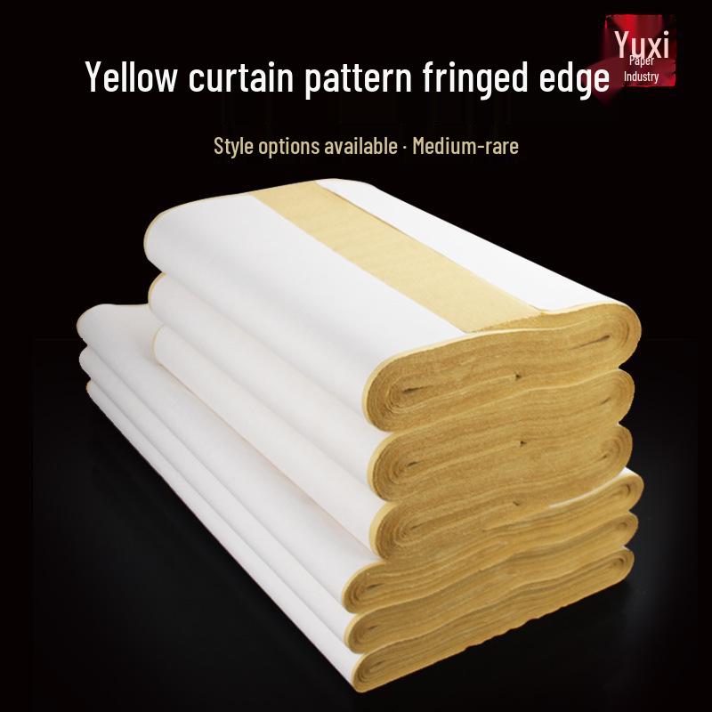 Утолщенная желтая бамбуковая пульпа с бахромой и узором «Ши» Yellow Curtain Pattern 72*42CM (70 sheets)
Утолщенная желтая бамбуковая пульпа с бахромой и узором «Ши» Yellow Curtain Pattern 72*42CM (70 sheets)