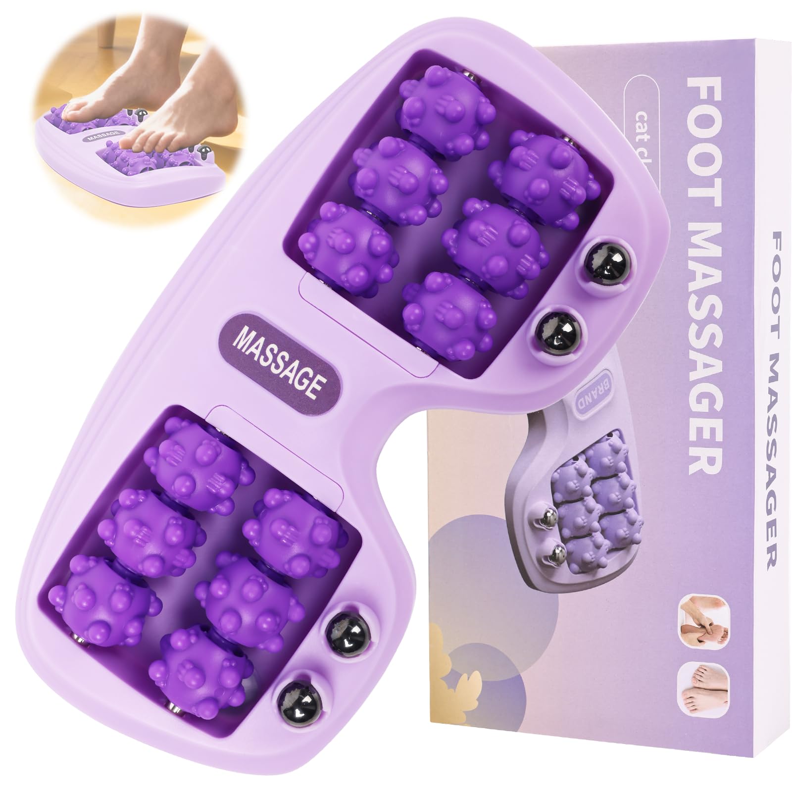 Double Foot Massage Roller for Plantar Fasciitis, Portable Dual Foot Roller Tool for Home Use(Purple) фіолетовий
Double Foot Massage Roller for Plantar Fasciitis, Portable Dual Foot Roller Tool for Home Use(Purple) фіолетовий