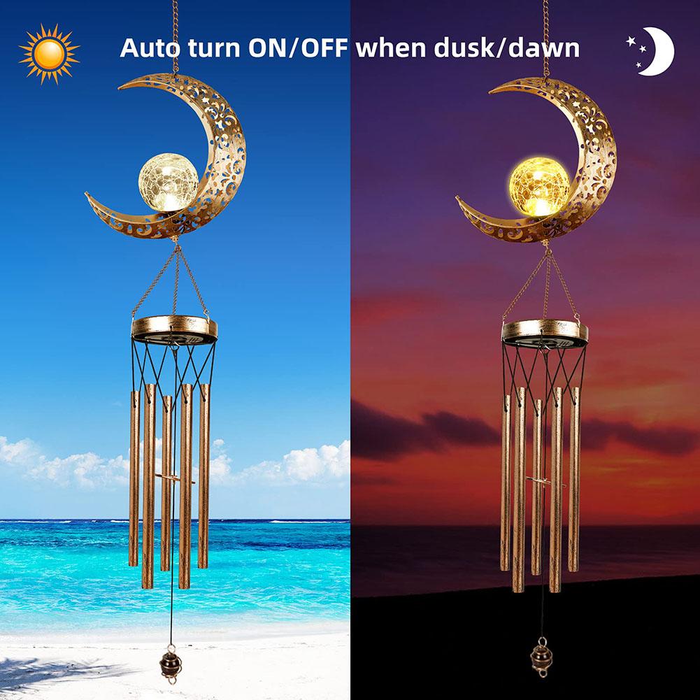 Solar Moon Wind Chimes Metal Moon Chimes Decorative Outdoor Hanging Decoration Moon Wind Bells Light for Garden Patio Yard
Solar Moon Wind Chimes Metal Moon Chimes Decorative Outdoor Hanging Decoration Moon Wind Bells Light for Garden Patio Yard
