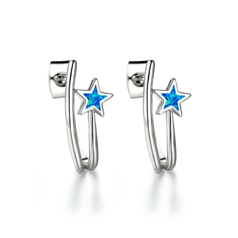 Rose Gold Blue Opal Star Earrings Women s European and American Style Personality Versatile Niche Jewelry
Rose Gold Blue Opal Star Earrings Women s European and American Style Personality Versatile Niche Jewelry