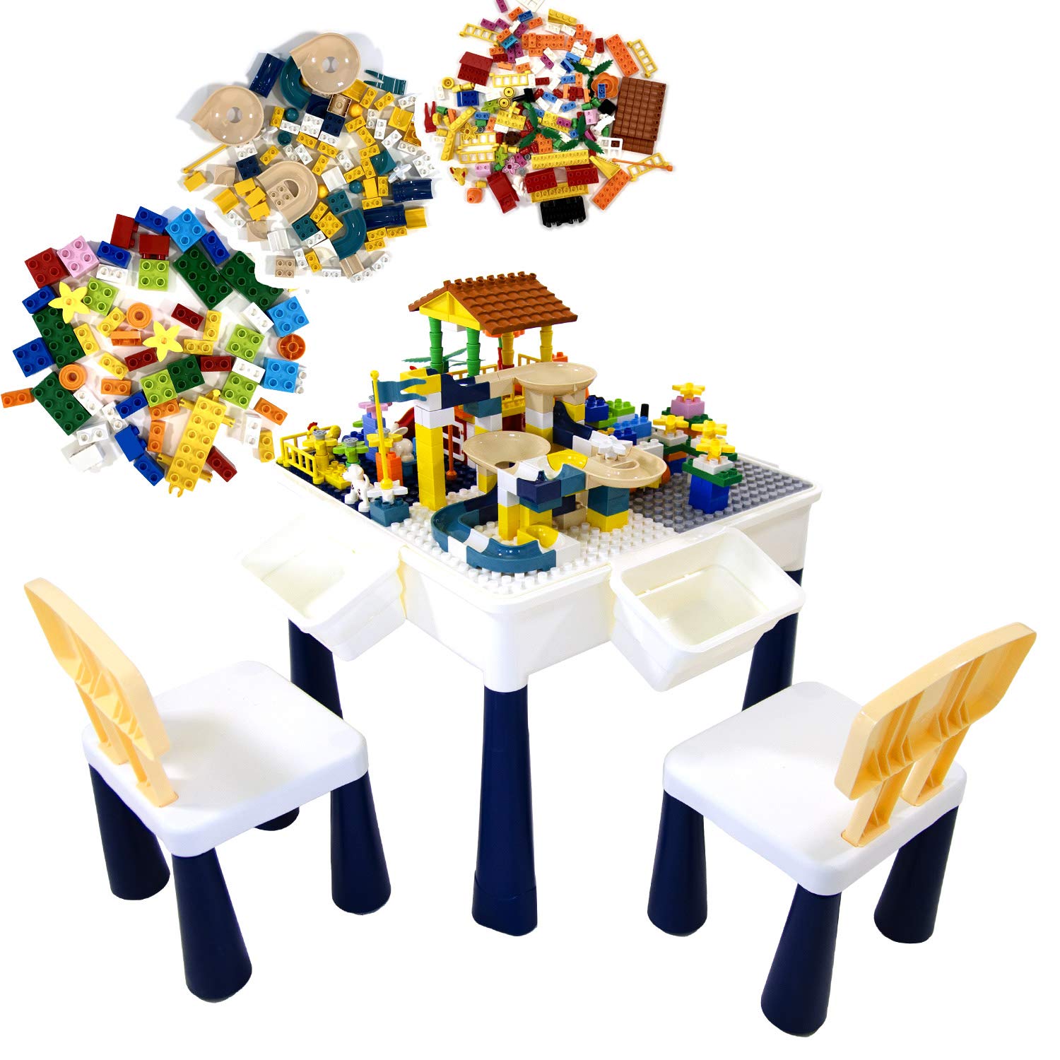 MRG Block Table 293 Pieces with Blocks Toy Educational Desk Chair Set Coloring Book Play Water Drawing Storage Block Play Multifunction Children
MRG Block Table 293 Pieces with Blocks Toy Educational Desk Chair Set Coloring Book Play Water Drawing Storage Block Play Multifunction Children