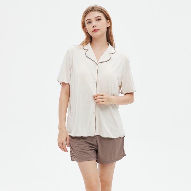 Пижама с нагрудником Летняя прохладная Ледяной шелк Тонкий Модал Комплект с шортами с коротким рукавом Домашняя одежда Закрытие сосков Beige XL
Пижама с нагрудником Летняя прохладная Ледяной шелк Тонкий Модал Комплект с шортами с коротким рукавом Домашняя одежда Закрытие сосков Beige XL