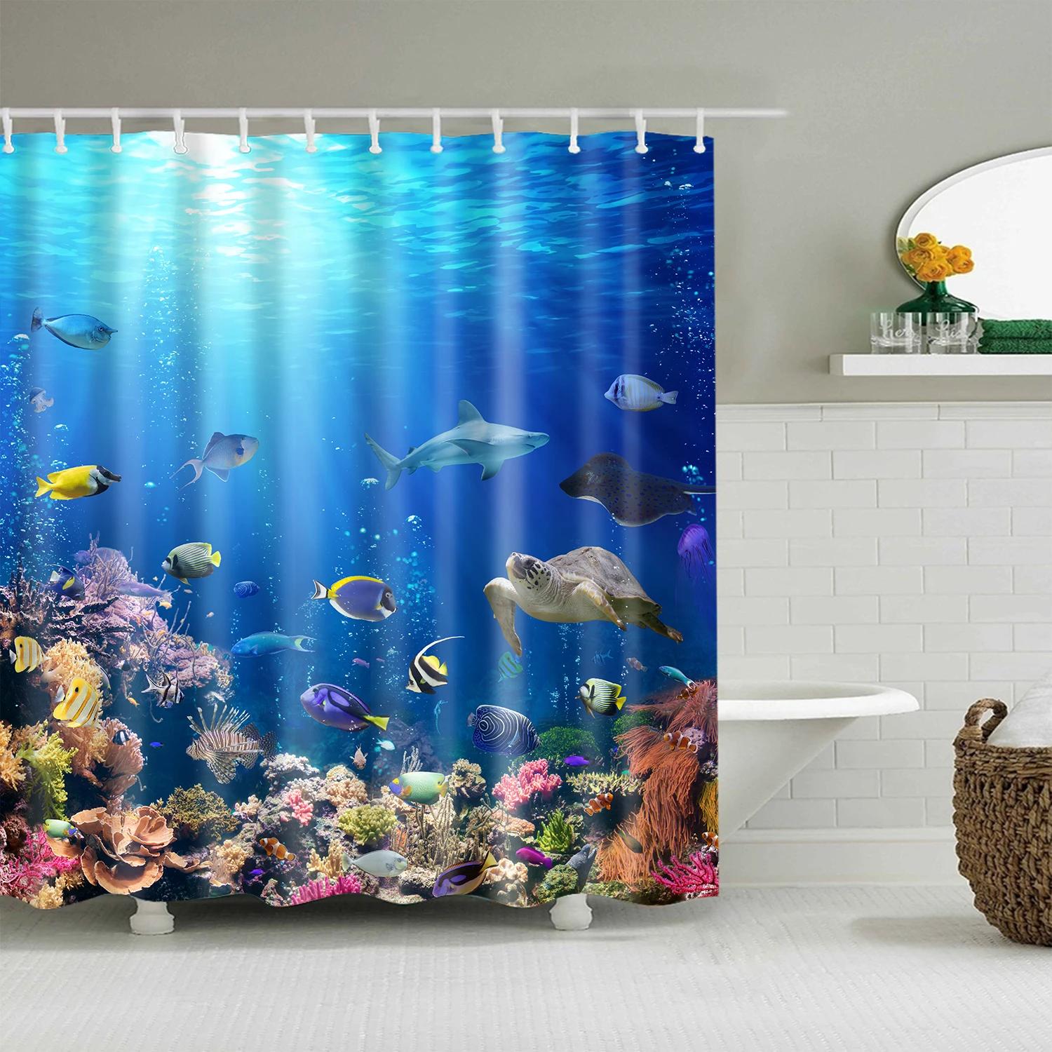 Sea Animals Fish Cartoon Shower Curtain Bathroom Curtain Frabic Waterproof Polyester Bath Curtain With Hooks W60H190(CM)-1 Pcs
Sea Animals Fish Cartoon Shower Curtain Bathroom Curtain Frabic Waterproof Polyester Bath Curtain With Hooks W60H190(CM)-1 Pcs