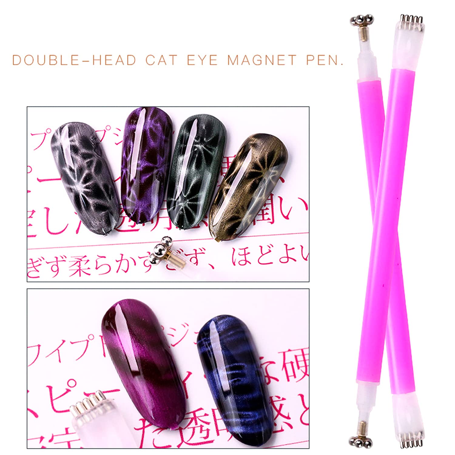 YIKOOLIN 1/2/5Pcs/Set Pieces Nail Magnet Stick Cat Eye Magnet Tool Double-Headed Flower Design Nail Art Magnet Pen for Salon
YIKOOLIN 1/2/5Pcs/Set Pieces Nail Magnet Stick Cat Eye Magnet Tool Double-Headed Flower Design Nail Art Magnet Pen for Salon