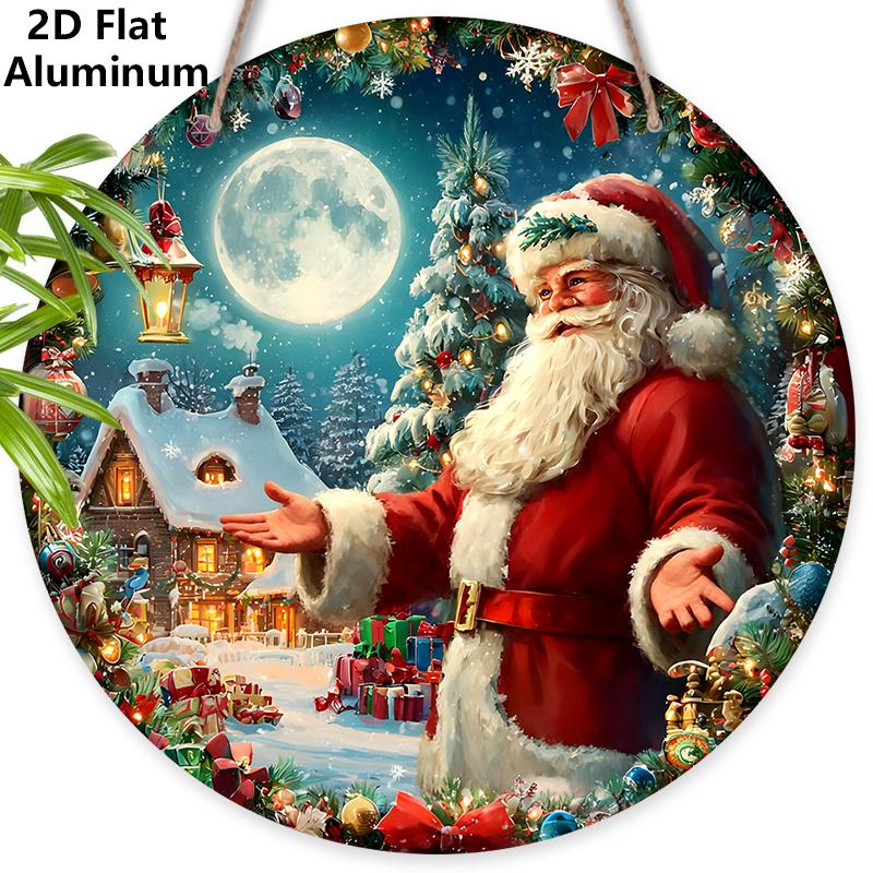 2D Flat Colorful Aluminium Christmas Sign - Navidad Figurine Ornaments with Santa Claus & Wreath Pattern - Ideal for Front Door, Wall, Porch, Fence 7.87×7.87inch
2D Flat Colorful Aluminium Christmas Sign - Navidad Figurine Ornaments with Santa Claus & Wreath Pattern - Ideal for Front Door, Wall, Porch, Fence 7.87×7.87inch