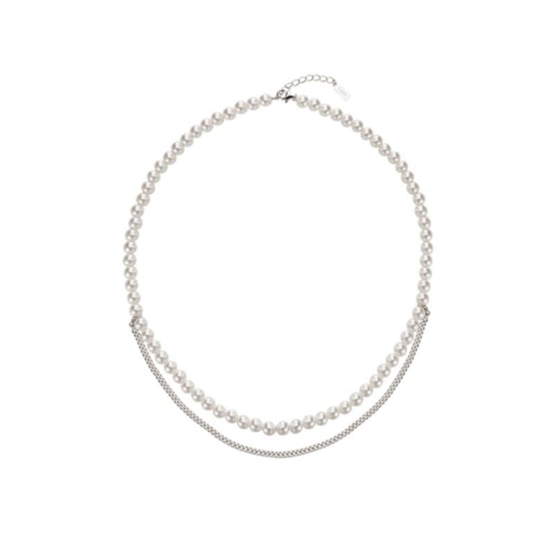 Tirr Lirr Tizen Maximize Shell Pearl 6mm Long Point Chain Silver-White Bead Necklace TNSSVW14038M single type
Tirr Lirr Tizen Maximize Shell Pearl 6mm Long Point Chain Silver-White Bead Necklace TNSSVW14038M single type