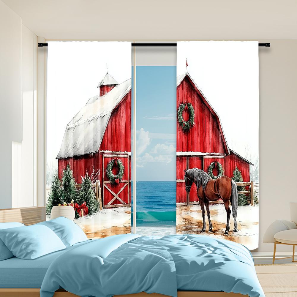 Set Of 2 Versatile Polyester Transparent Curtains Home Decoration Christmas House Use Bedrooms Living Rooms Curtain Perfect For Great Room W100*H70(CM)-Grommet top&1PCS
Set Of 2 Versatile Polyester Transparent Curtains Home Decoration Christmas House Use Bedrooms Living Rooms Curtain Perfect For Great Room W100*H70(CM)-Grommet top&1PCS