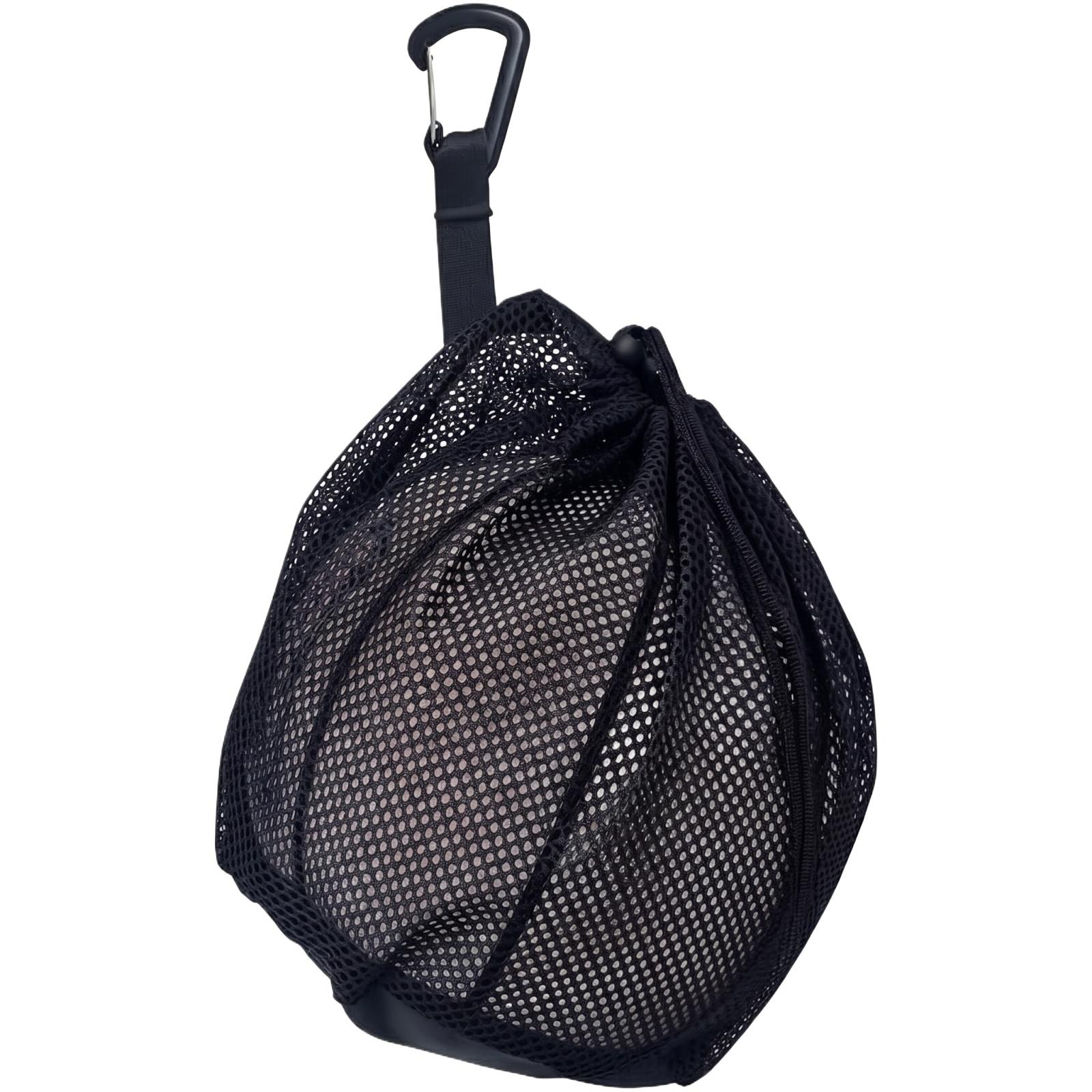 Portable Mesh Drawstring Storage Bag with Handle and Carabiner Clip for Single Ball Carrying and Outdoor Use One Size чорний
Portable Mesh Drawstring Storage Bag with Handle and Carabiner Clip for Single Ball Carrying and Outdoor Use One Size чорний