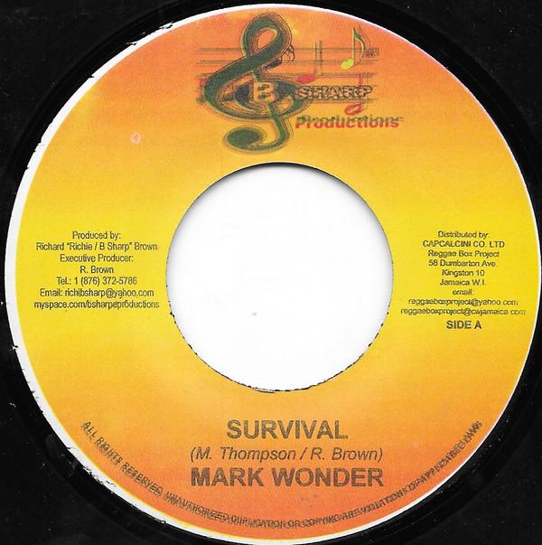 7inch Record MARK WONDER - Survival NONE B Sharp Product 2008 Jamaica Reggae, Ska & Dub Used
7inch Record MARK WONDER - Survival NONE B Sharp Product 2008 Jamaica Reggae, Ska & Dub Used