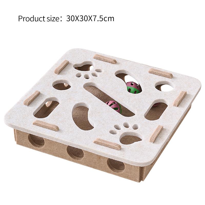 Interactive Cat Puzzle Toy Felt Toy Box with Maze Tunnel Bell Ball Indoor Entertainment Cat Toy
Interactive Cat Puzzle Toy Felt Toy Box with Maze Tunnel Bell Ball Indoor Entertainment Cat Toy