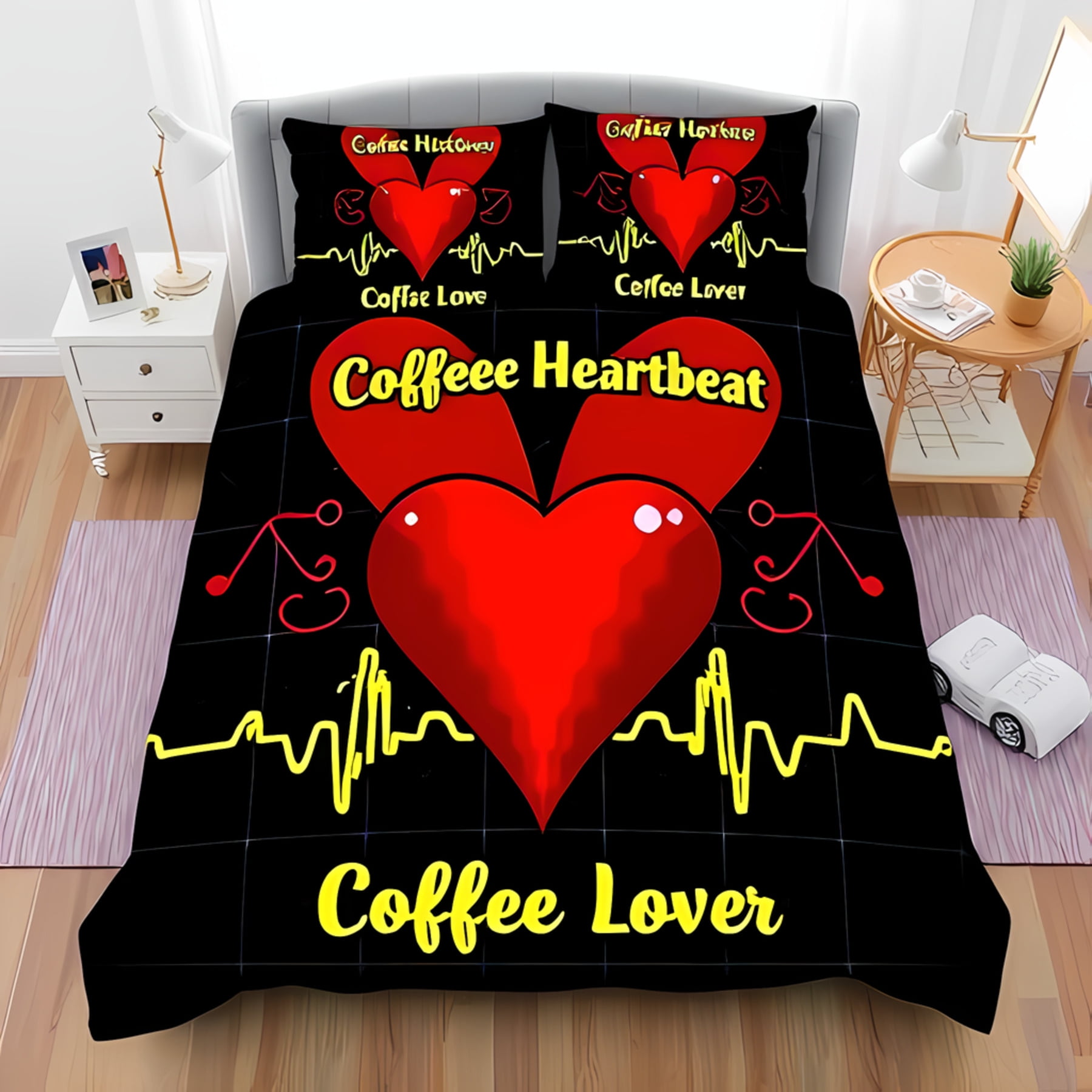 Comforter With Vibrant Red Whimsical Coffee Cup Design Perfect For Coffee Lovers Queen Size Warm Soft And Breathable Comforter (quilt)-EU Single(135*200cm)3pcs
Comforter With Vibrant Red Whimsical Coffee Cup Design Perfect For Coffee Lovers Queen Size Warm Soft And Breathable Comforter (quilt)-EU Single(135*200cm)3pcs