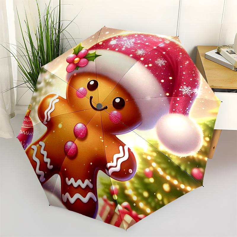 Gingerbread Man Themed Travel Umbrella 8 Ribs Automatic Opening and Closing,Portable Folding Design,Compact and Stylish Umbrella Suitable
Gingerbread Man Themed Travel Umbrella 8 Ribs Automatic Opening and Closing,Portable Folding Design,Compact and Stylish Umbrella Suitable