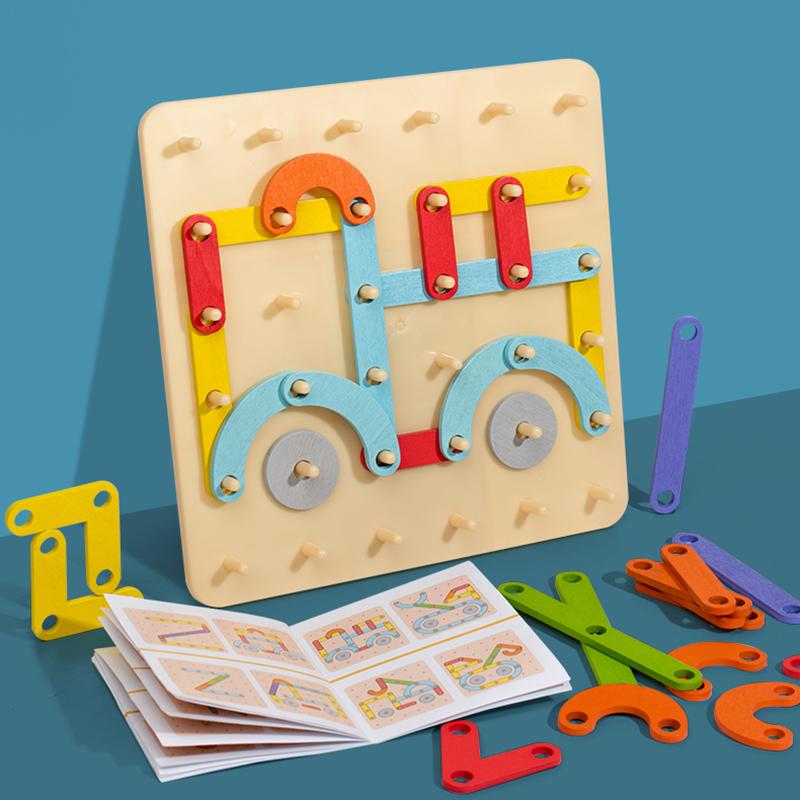 Children Wooden Toys Creative Nail Board Geometric Column Set Construction Puzzle Geometric Pegboard Montessori Sensory
Children Wooden Toys Creative Nail Board Geometric Column Set Construction Puzzle Geometric Pegboard Montessori Sensory