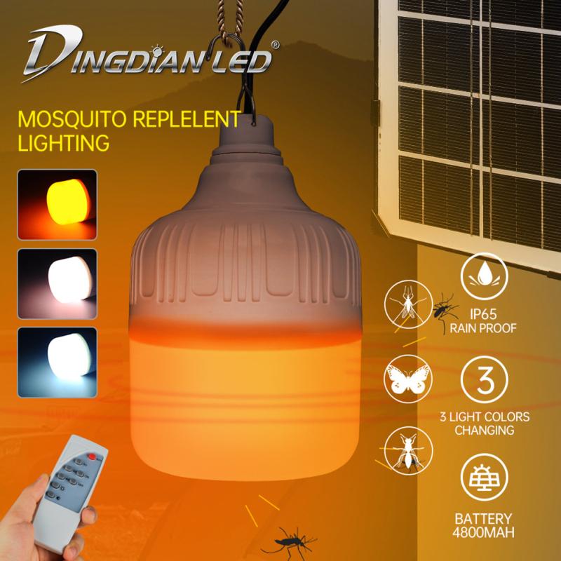 150w Solar Led Light Bulb Dimmable Adjustable Brightness 3-color Mosquito Repellent Light With Solar
150w Solar Led Light Bulb Dimmable Adjustable Brightness 3-color Mosquito Repellent Light With Solar