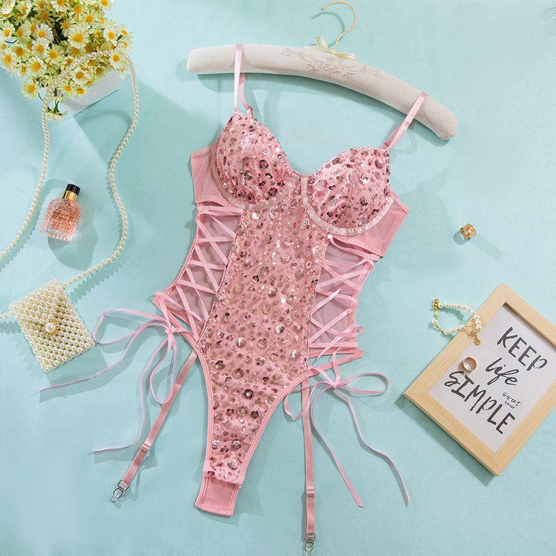 Outfitgirl Pink Sequin Heavy Industry Push up Hip Lifting and Waist-Slimming Body Shaping Butterfly Strap Sexy Jumpsuit Female Pink L
Outfitgirl Pink Sequin Heavy Industry Push up Hip Lifting and Waist-Slimming Body Shaping Butterfly Strap Sexy Jumpsuit Female Pink L