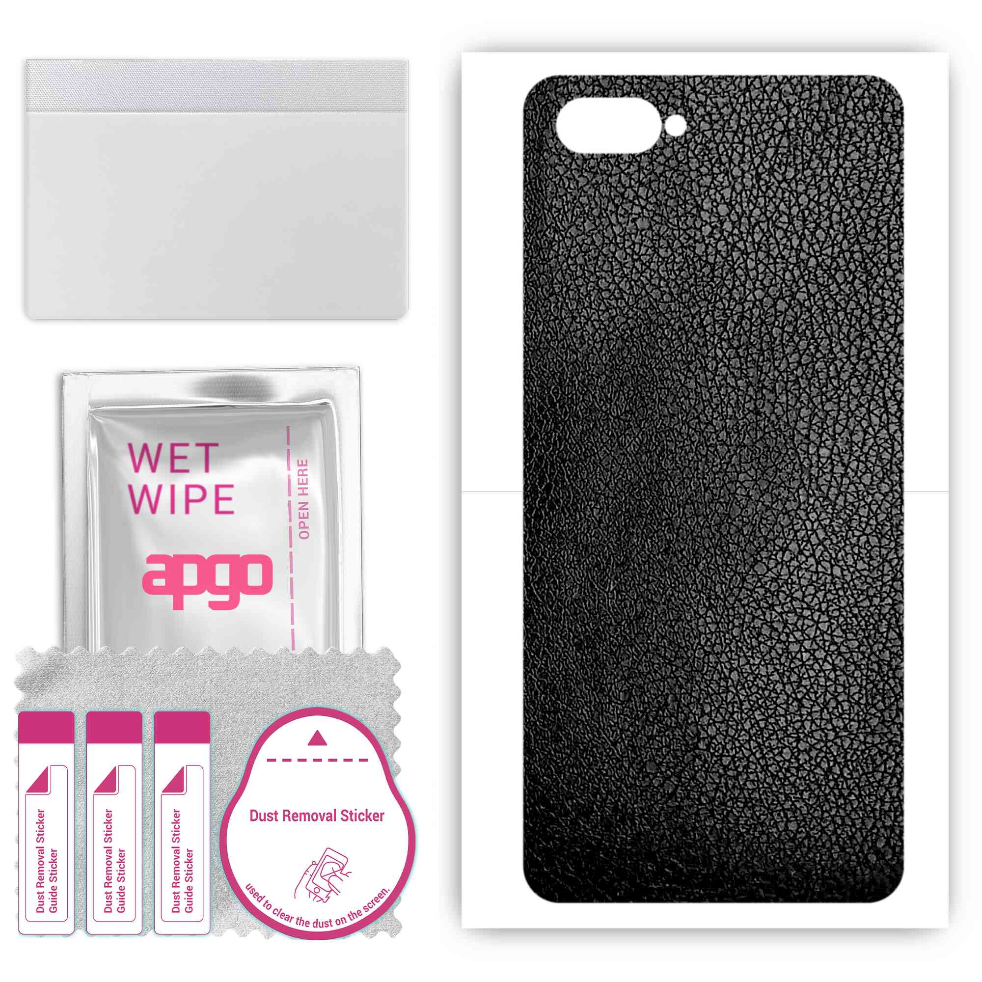 apgo Protective Skin Sticker for the back compatible with Realme C2, Wrap Film, Foil, Vinyl - Pattern Black Leather
apgo Protective Skin Sticker for the back compatible with Realme C2, Wrap Film, Foil, Vinyl - Pattern Black Leather