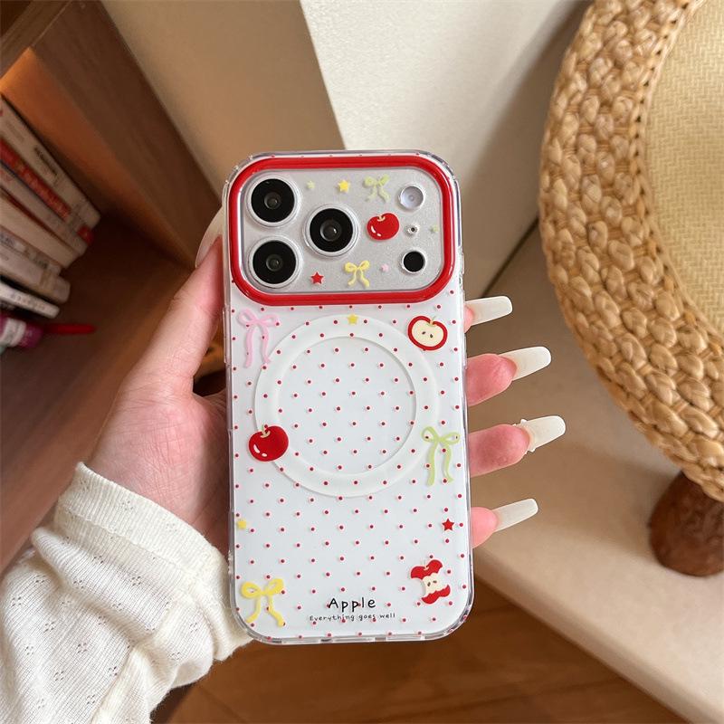 Korean Red Polka Dot Bow Magnetic Case for iPhone 17/16 Pro Max/15/14 15 Pro Max
Korean Red Polka Dot Bow Magnetic Case for iPhone 17/16 Pro Max/15/14 15 Pro Max