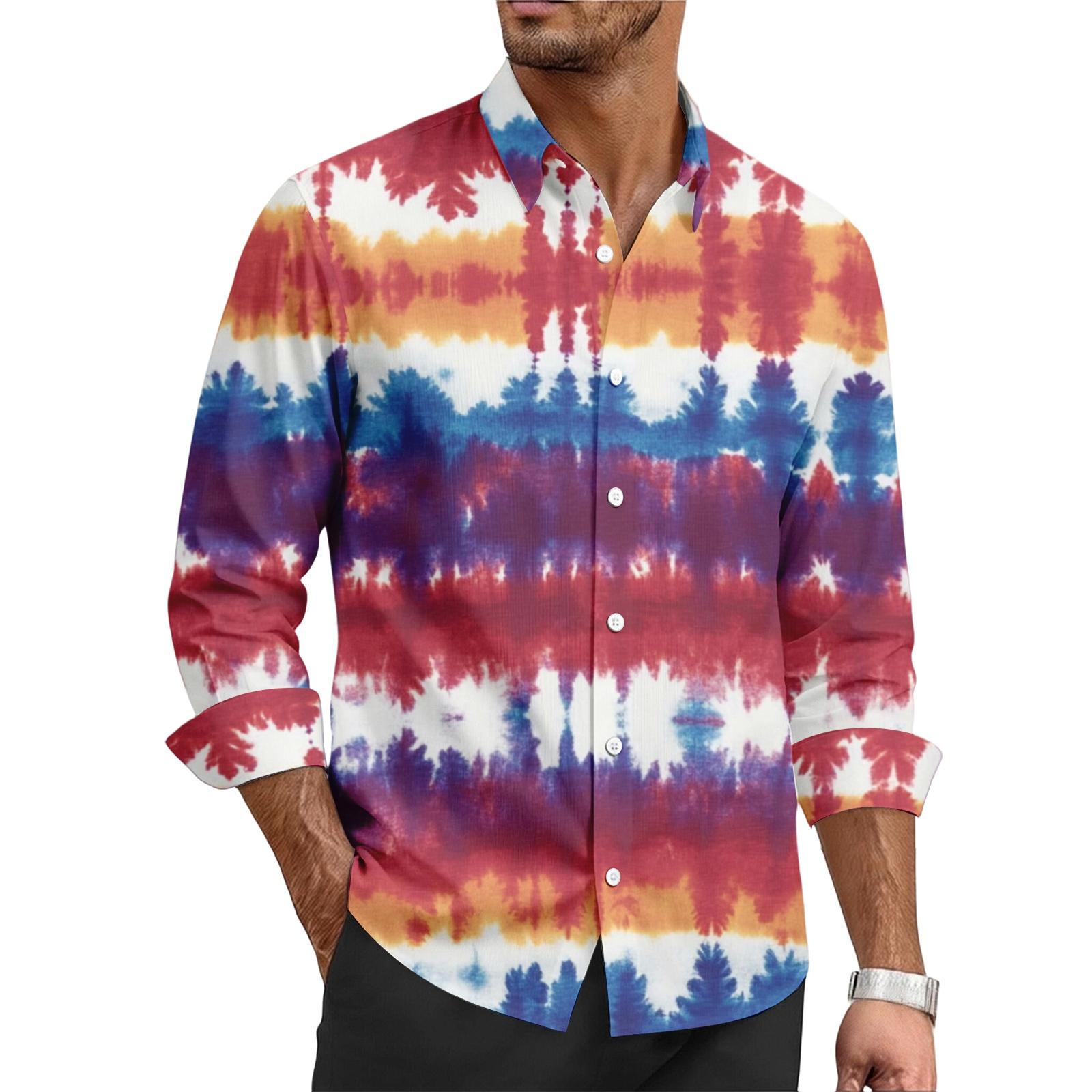 Men s casual and fashionable tie- textured print shirt - Men s lapel buttoned long-sleeved top XL
Men s casual and fashionable tie- textured print shirt - Men s lapel buttoned long-sleeved top XL