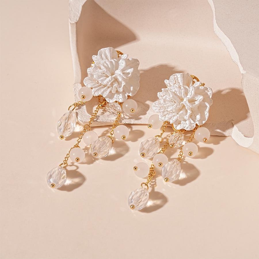 Элегантные акриловые серьги-кисточки с цветами - Стерлинговое серебро, Стеклянные бусины, Дизайн высокого класса для женщин
Элегантные акриловые серьги-кисточки с цветами - Стерлинговое серебро, Стеклянные бусины, Дизайн высокого класса для женщин